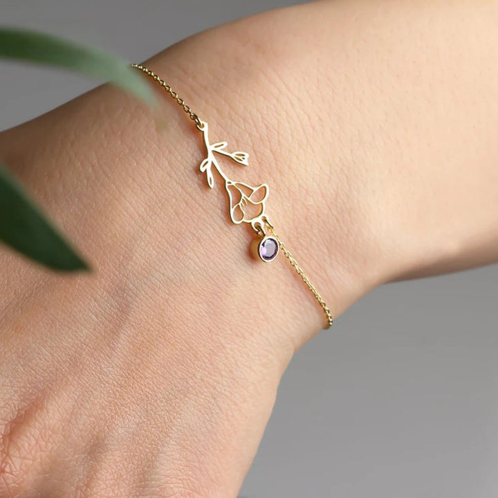 Skanto | Sarte fødselsblomster- & fødselsstein-armbånd