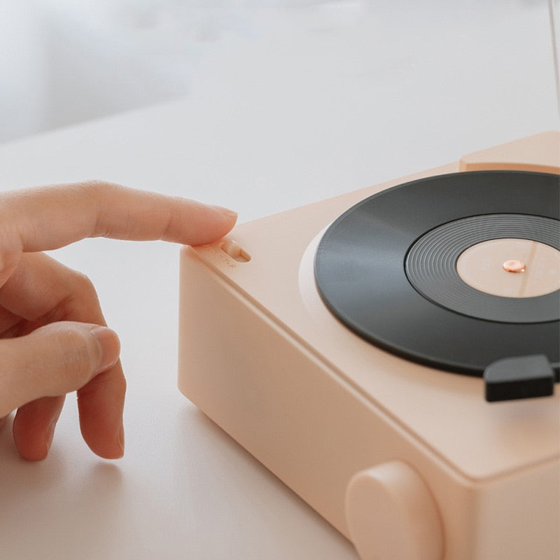 Skanto | Vintage Vibes Mini Platenspiller Bluetooth Høyttaler