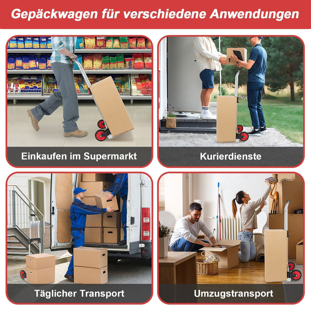 Sekkevogn Sammenleggbar transportvogn 60 kg Lastkapasitets | Skanto