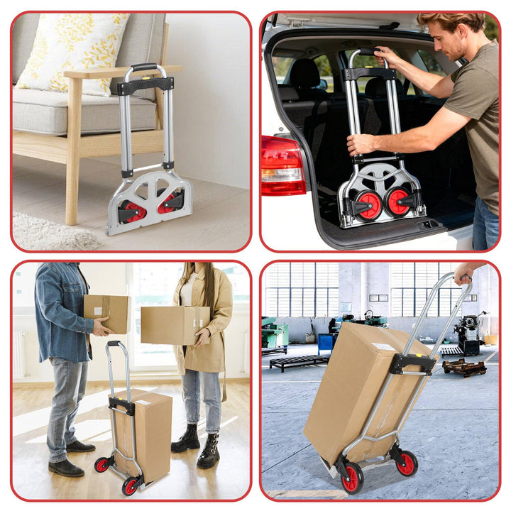 Sekkevogn Sammenleggbar transportvogn 60 kg Lastkapasitets | Skanto
