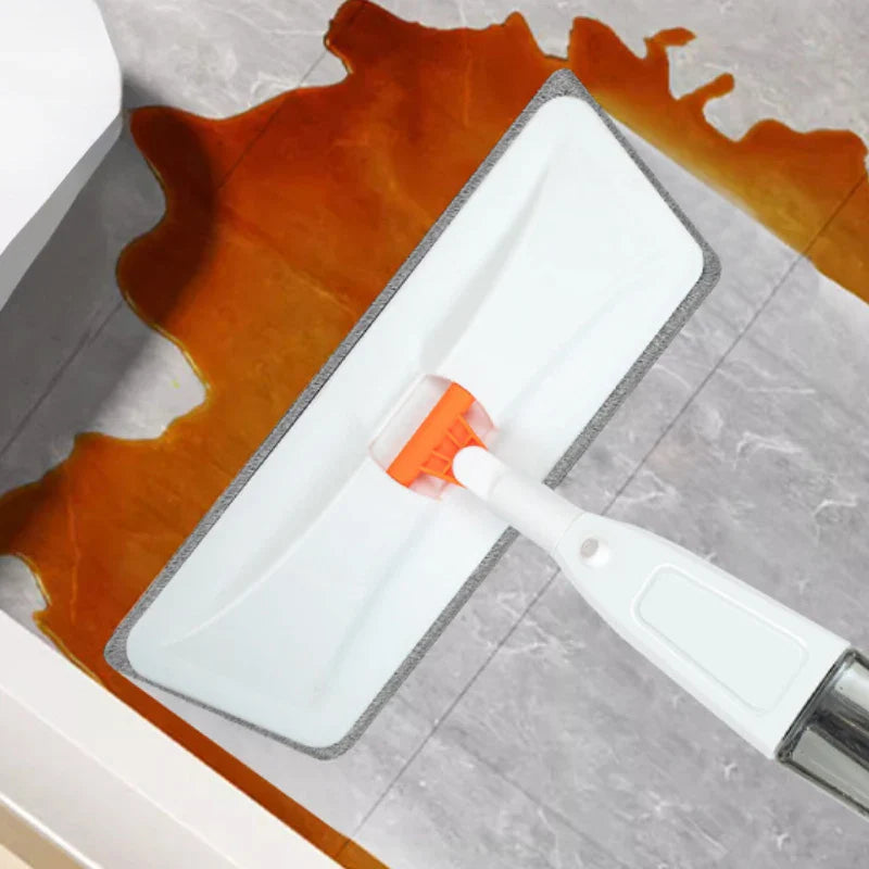 Skanto | Sprayvia Spraymopp med Mikrofiberhode | 360° Svingledd | Flat Mopp System | Gjenbrukbar & Miljøvennlig