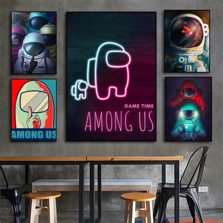 Skanto Among Us Plakat Veggkunst Hjemmeinnredning Rominnredning Digital Maleri Stue Restaurant Kjøkken Kunst