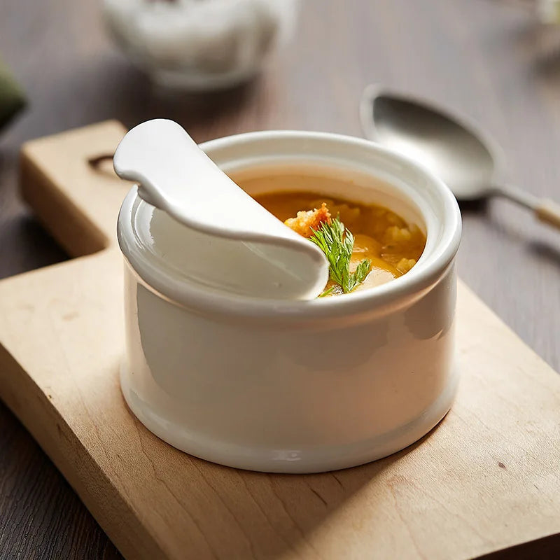 Skanto | Moderne fransk løksuppebolle – Premium keramisk suppe- og grytebolle