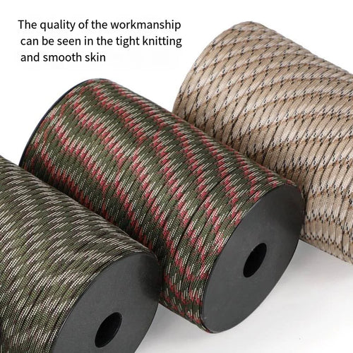 Skanto | 100m Survival Paracord – 9-Kjerne Militær 550 Paracord Tau for Utendørs & Håndverk