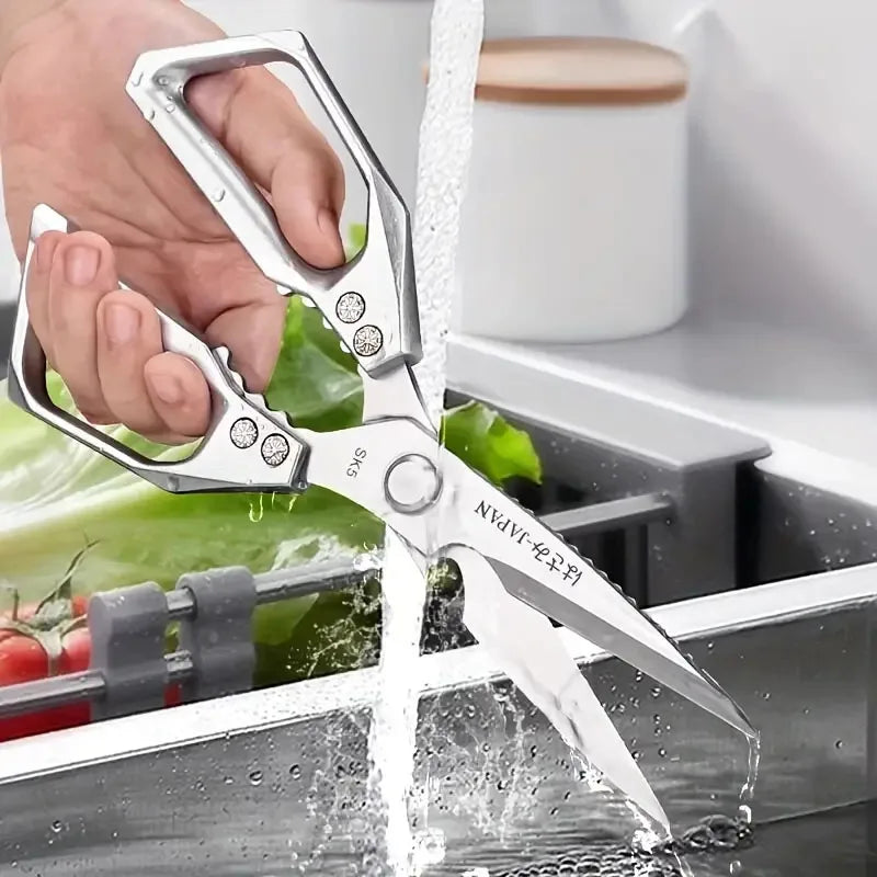 Skanto | Multifunksjonelle kjøkkensaks | Rustfritt stål SK5 | For kjøtt, fisk & grønnsaker | Ergonomisk håndtak