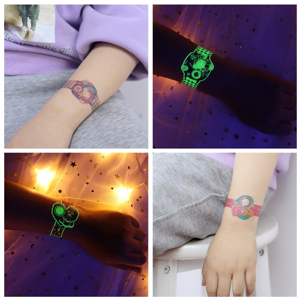 Skanto | Luminous Midlertidig Tatovering Klokke Klistremerke