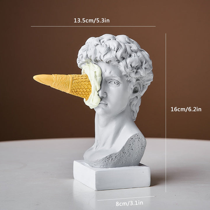 Skanto | David Figur med Iskrem Hjem Dekorasjon Skulptur
