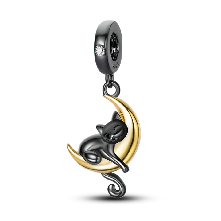 Skanto | 925 Sølv Gylden Leopard Charms Perler Fargerik Kameleon Nesehorn Løve Skarabé Katt Anheng Kompatibel med Original Pandora Armbånd Smykker