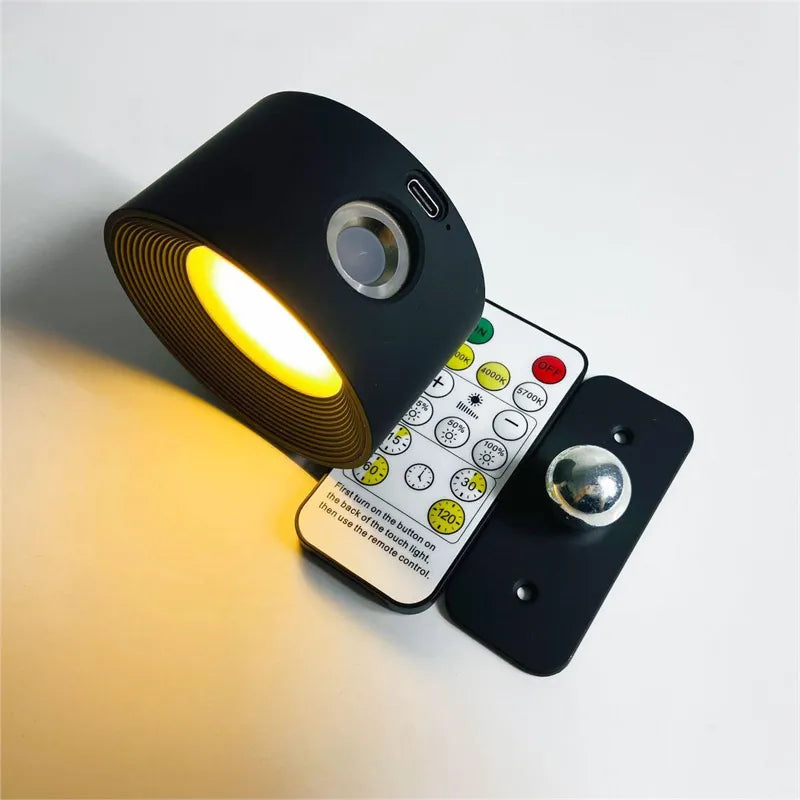 Skanto | Spotlight Trådlampe - 360° Rotasjon, Dimmbar, Oppladbar Vegglampe