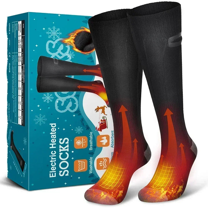 Skanto | Oppvarmede SOKKER Thermavolt | 3 Varmeinnstillinger | Med Powerbank | Vinter Varm SOKKER Unisex for Utendørs & Reiser