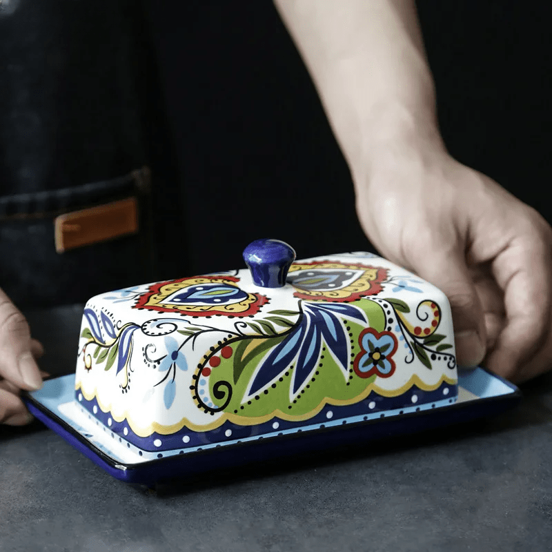 Skanto | Håndmalt smørbrett med blomsterdesign