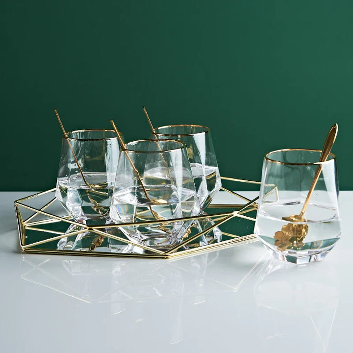Polygon Glass Tray Skanto