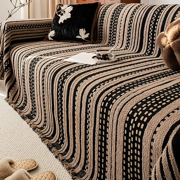 Skanto | Sahara Style Plush Boho Sofa Cover Blanket