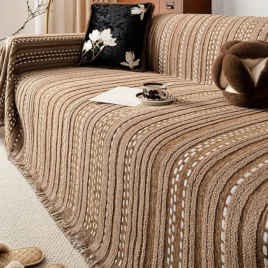 Skanto | Sahara Style Plush Boho Sofa Cover Blanket