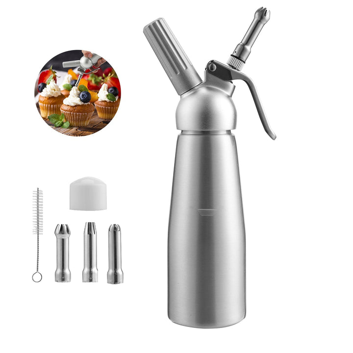 Sahnespender Alu med 3 dyser 500ml | Skanto