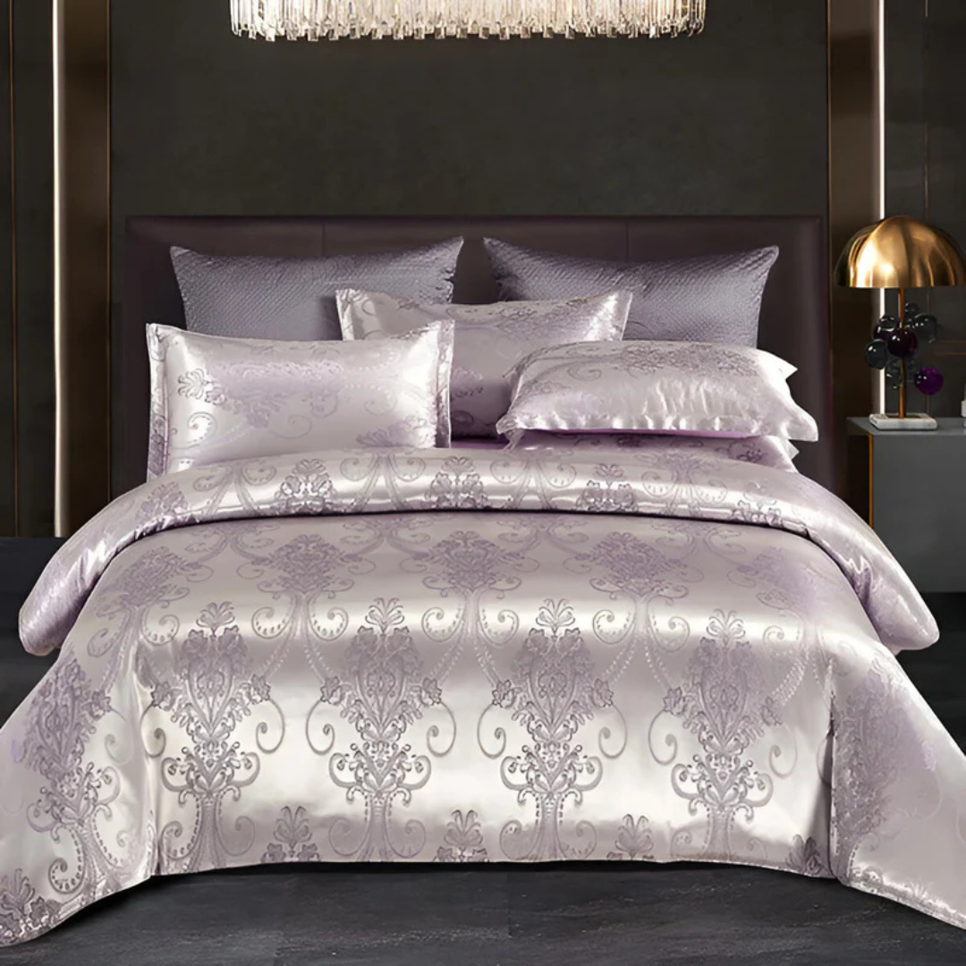 Skanto | Satin Floral Myk Duntrekk Sett