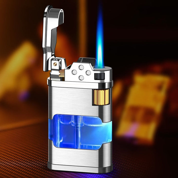 Blå Flamme Metall Vindproof Gass Lighter | Skanto