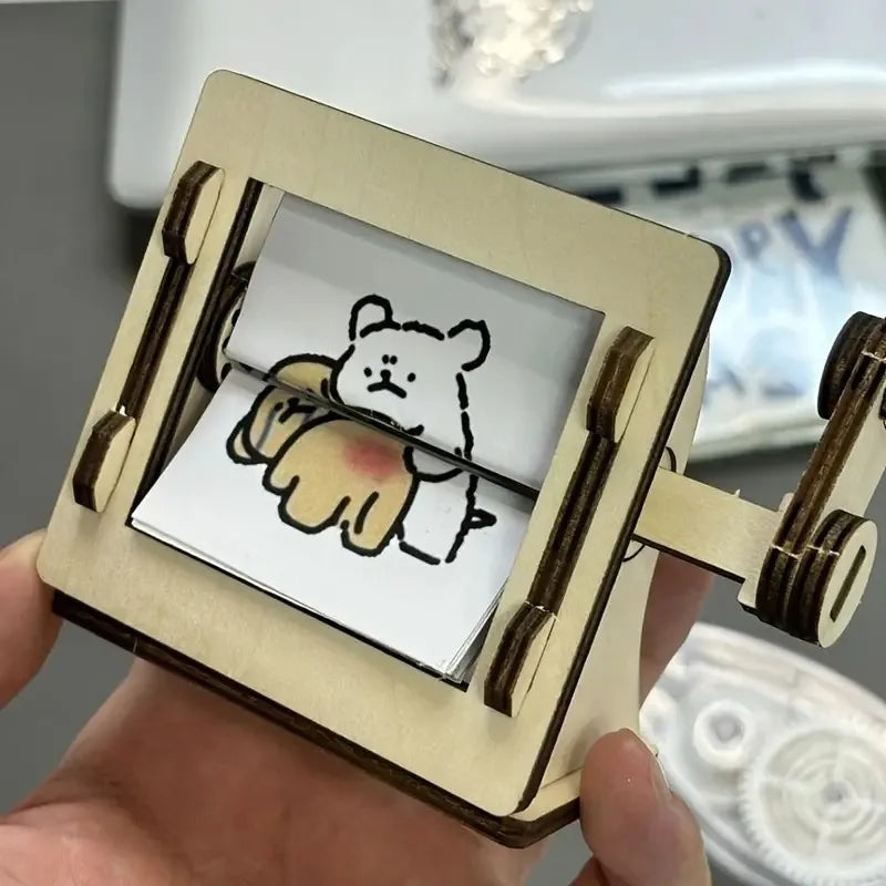 DIY Trekkbare Trekk-Animation Maskin Skrivebord Dekor Sett | Skanto