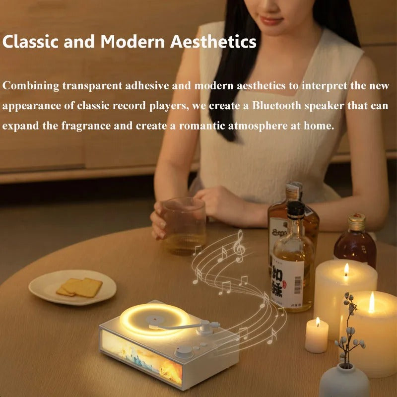 Vintage Design & LED Mood Lighting Wireless Aromatherapy Speaker | Skanto