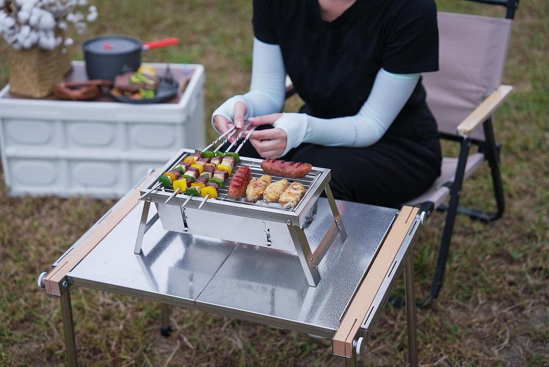 Ultimate Camping Style Rustfritt Stål Sammenleggbar Grill | Skanto