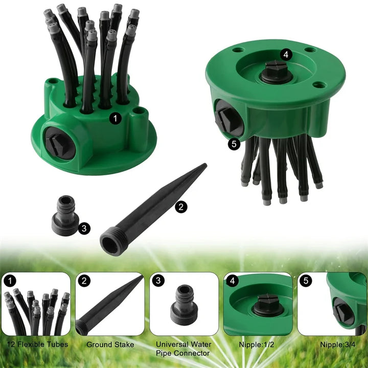 Skanto | Smart Rotasjon 360 Hage Vanning Sprinkler