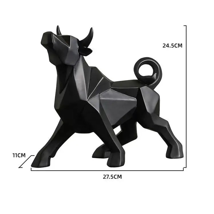Skanto | ToroArte Bulle Skulptur | Nordisk Design | Harpiksfigur Moderne | 35 cm / 26 cm