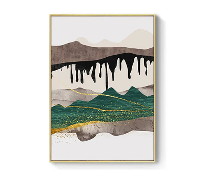 Abstract Mountain Landscape Wall Art Fine Art Canvas Prints Pictures For Modern Apartment Living Room Bedroom Hotel Room Art Decor | Skanto