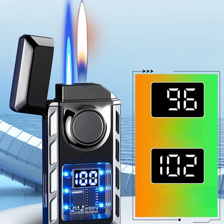 Stemmeaktivert USB Fargerik Dobbel Flamme Lighter | Skanto