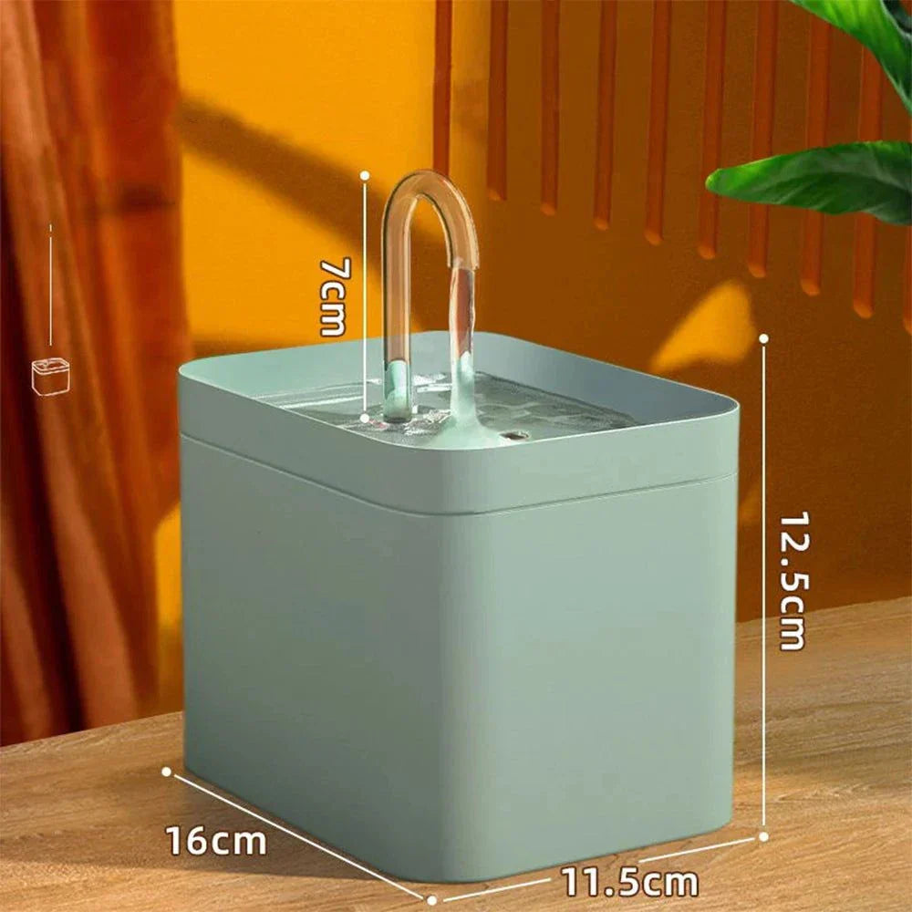 Ultra-stille kjæledyr vannfontene med smart filtrering - 1,5 l rustfritt stål