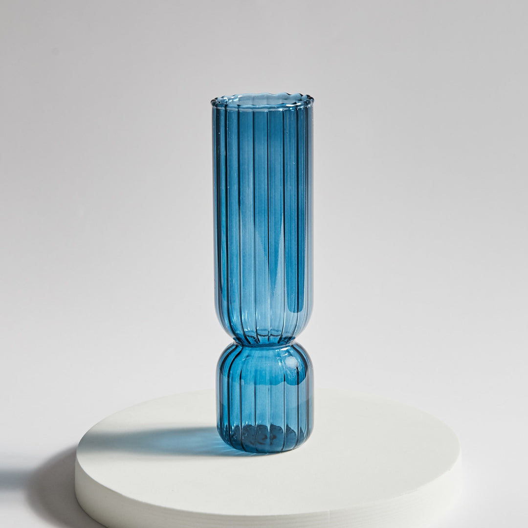 Scallop Cylinder Glass Vase | Skanto