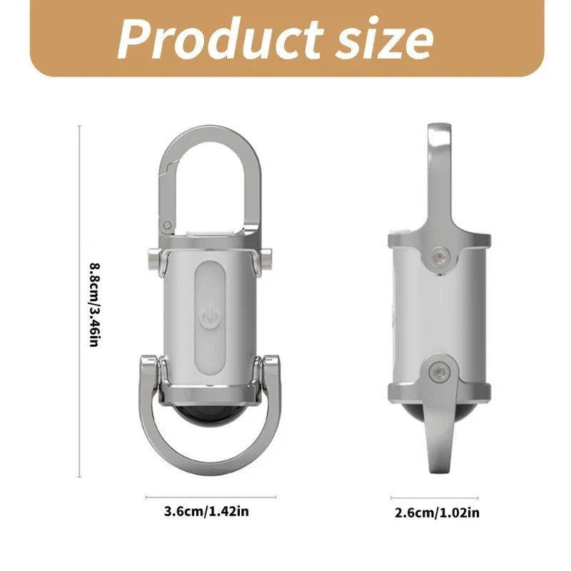 LED Pocket USB Oppladbar Nøkkelring Lys | Skanto