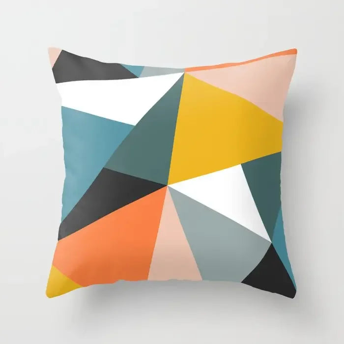 Moderne abstrakt geometriske fargerike putetrekk 45x45cm putetrekk for sofa kasteputer 60x60cm 50x50cm trendy hjemmedekor | Skanto