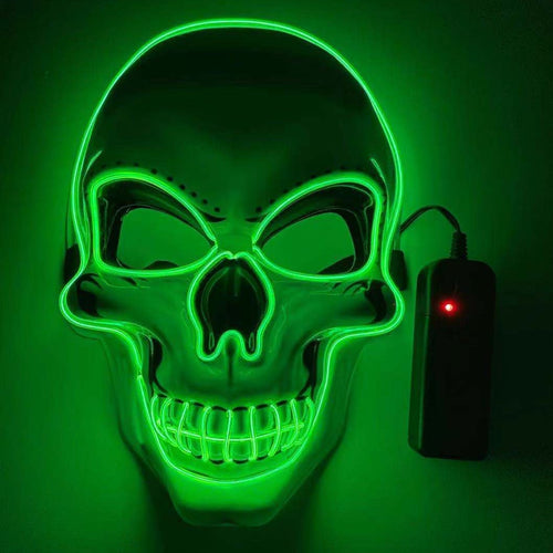 Skanto | Neon LED Skjelett Festmaske