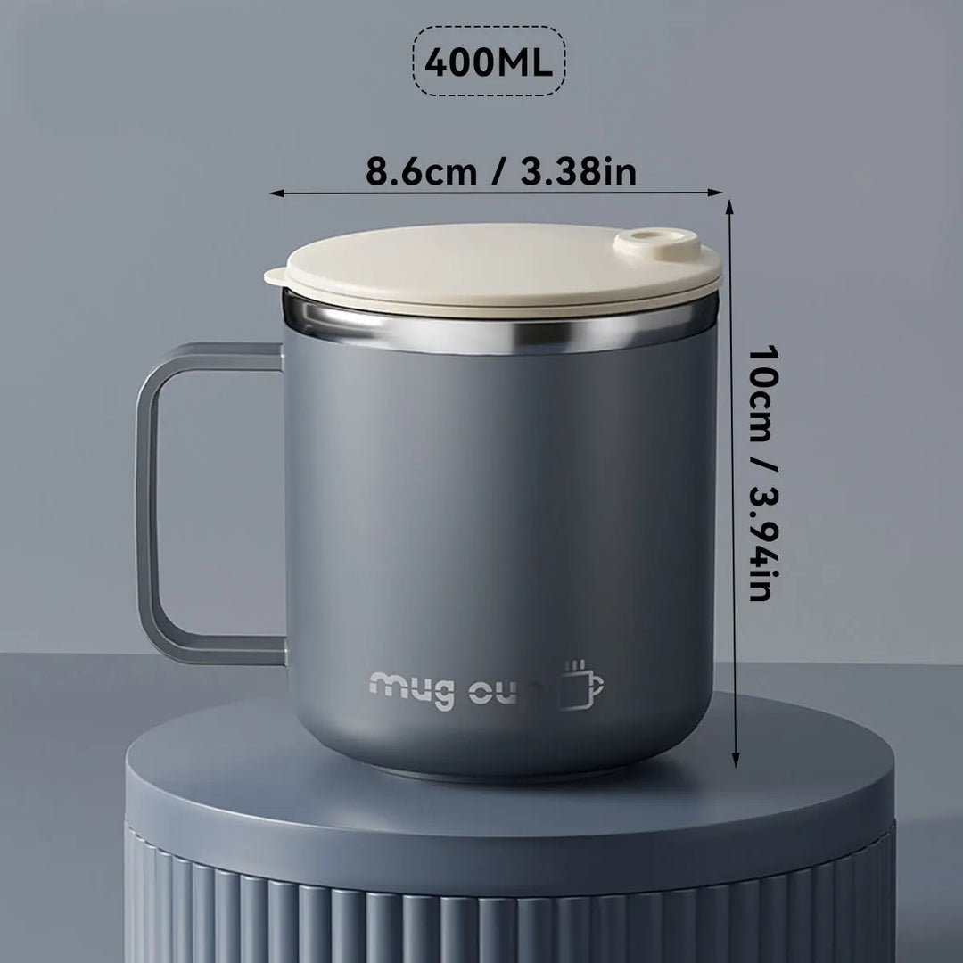 Isolert rustfritt stål kaffekopp med lokk | Skanto