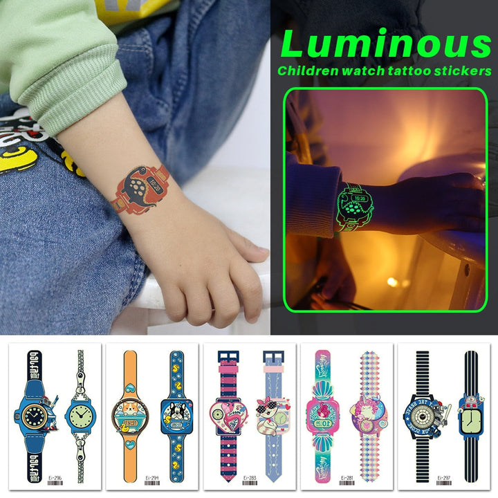 Skanto | Luminous Midlertidig Tatovering Klokke Klistremerke