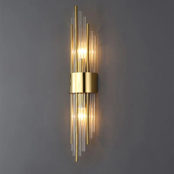 Skanto | GoldenLuxe Elegant LED Vegglampe | Luksuriøs Design i Gull | Stilig Veggbelysning
