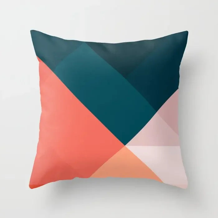 Moderne abstrakt geometriske fargerike putetrekk 45x45cm putetrekk for sofa kasteputer 60x60cm 50x50cm trendy hjemmedekor | Skanto
