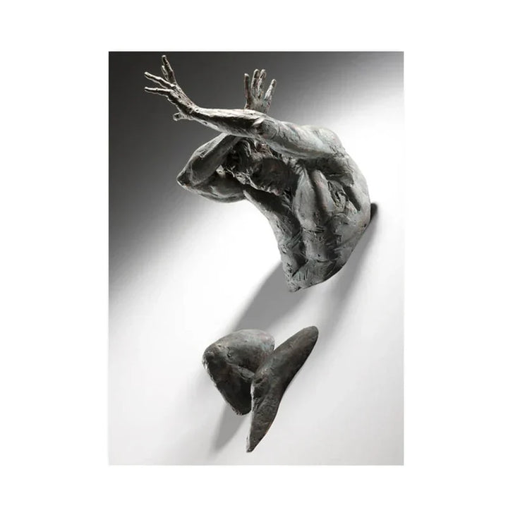 Moderne Urban Abstrakt Jern Statue Veggkunst Fine Art Lærredstrykk 3d Visualisering Figur Kunstbilder For Minimalistisk Leilighet Veggdekor | Skanto