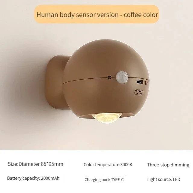 Roterende Mini Magnetisk RechargeaSkantoe Vegglampe | Skanto