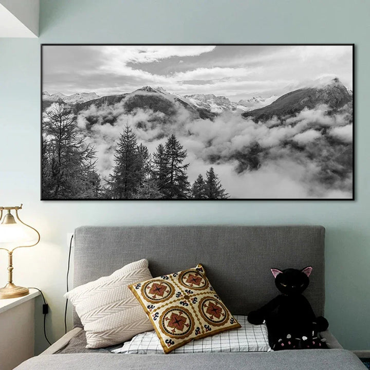 Northern Landscapes Skog Fjell Villmark Veggkunst Fine Art Lerretsutskrifter Svart Hvit Plakater For Stue Moderne Hjem Kontorinnredning | Skanto