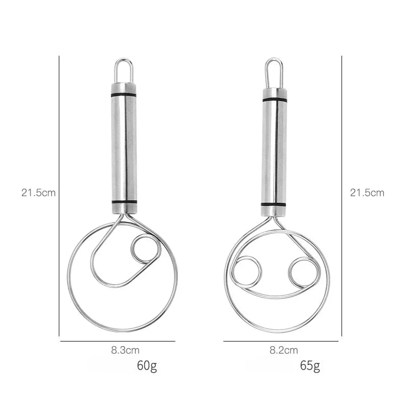 Skanto | Robust Rustfritt Stål Dansk Deigvisp – Holdbart, Ergonomisk Design for Allsidig Baking & Matlaging