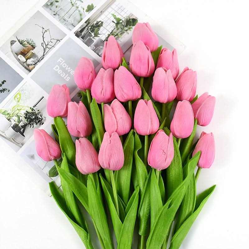Künstlicher Tulpenstrauß mit realistisk wirkenden Blüten