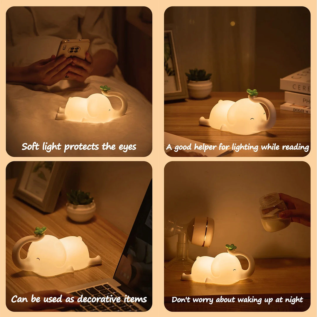 Skanto | LumiDum LED Nattlys | Myk Silikon | 3 Lysstyrkenivåer | Bærbar & Oppladbar | 17,7 × 9,1 cm
