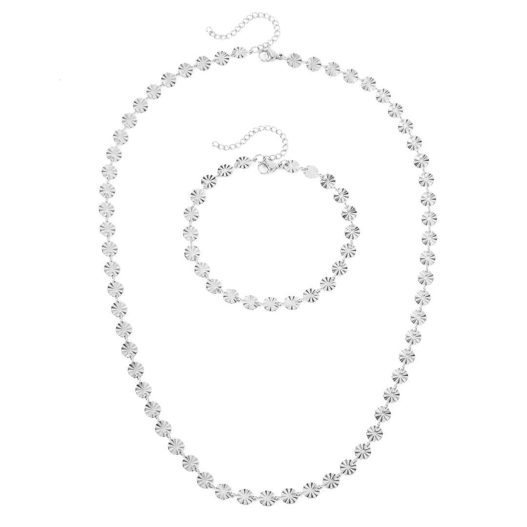 Skanto | Sirkel Spiral Armbånd og Halskjedesett