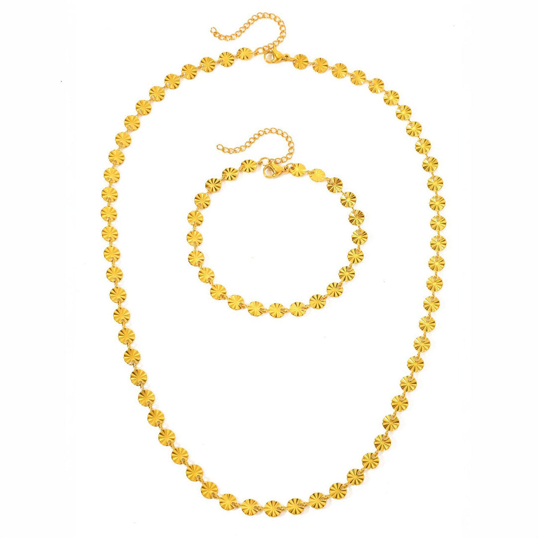 Skanto | Sirkel Spiral Armbånd og Halskjedesett