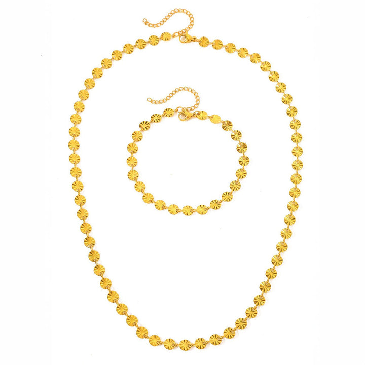Skanto | Sirkel Spiral Armbånd og Halskjedesett