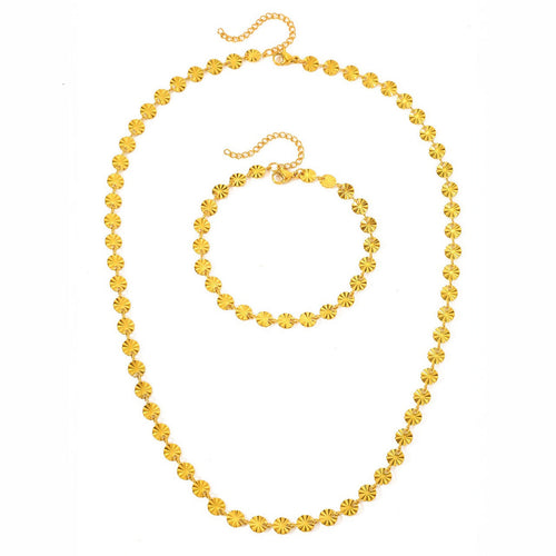 Skanto | Sirkel Spiral Armbånd og Halskjedesett