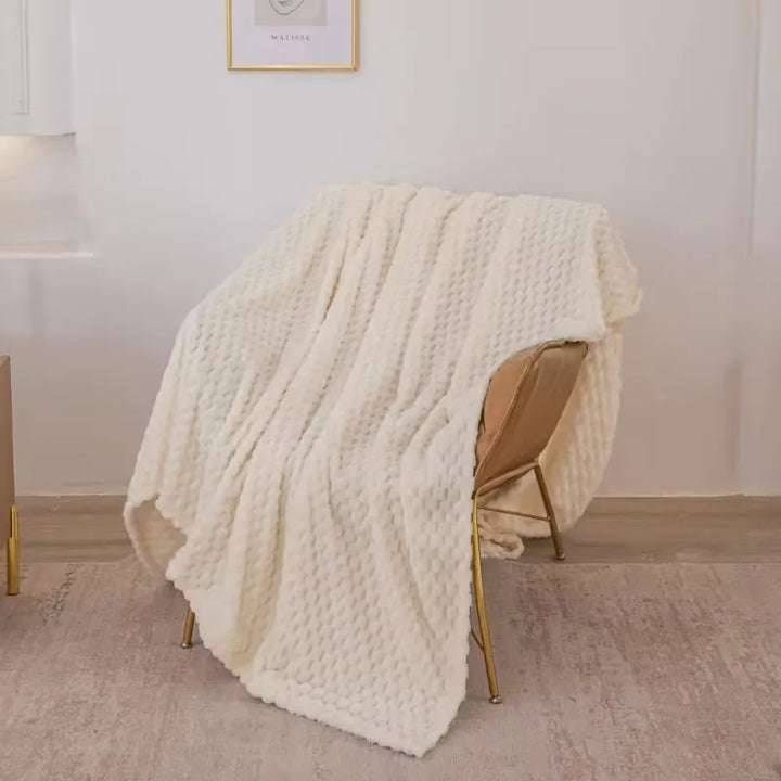 Skanto | Mønstret myk flanellteppe varm koselig teppe for sofa og seng