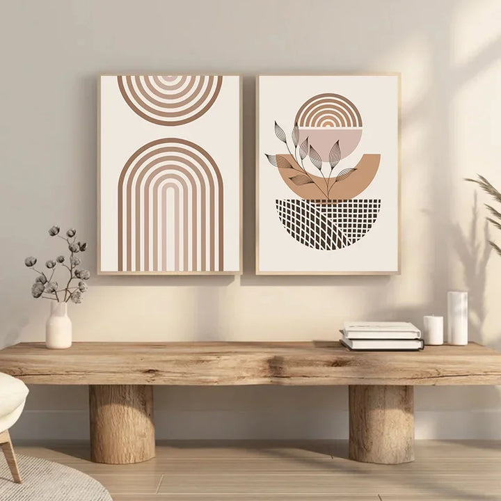 Minimalist Terracotta Sol Abstrakt Veggkunst Fine Art Lerretstrykk Moderne Bilder For Stue Soverom Galleri Veggkunst Dekor | Skanto