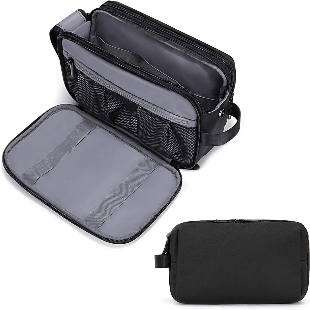 Skanto | Gentrax Toalettveske Menn | Vannavstøtende & Stor | Rivesterk Reiseorganisator med Fuktig Rom | Dopp Kit for Barbering & Pleie